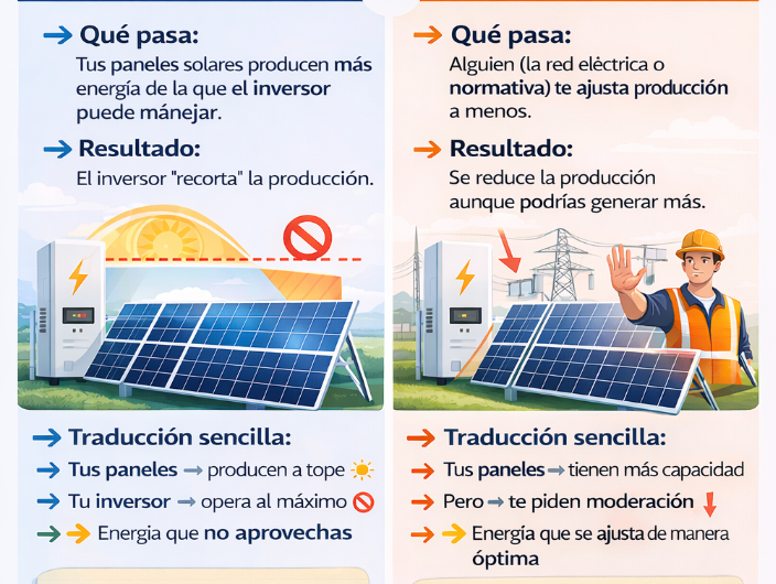 Clipping vs. Curtailment en Fotovoltaica: no es lo mismo